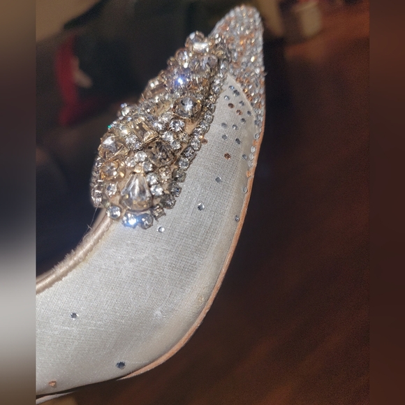 Badgley Mischka Glittering Silver Heels - Picture 15 of 16